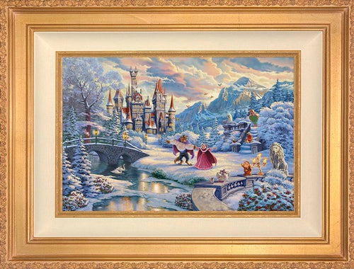 Disney Beauty and the Beast's Winter Enchantment Wall Art by Thomas Kinkade Studios Standard Number Canvas 12