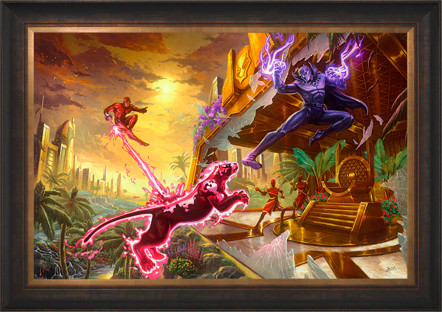 Black Panther Wall Art by Thomas Kinkade Studios Standard Number Canvas 24