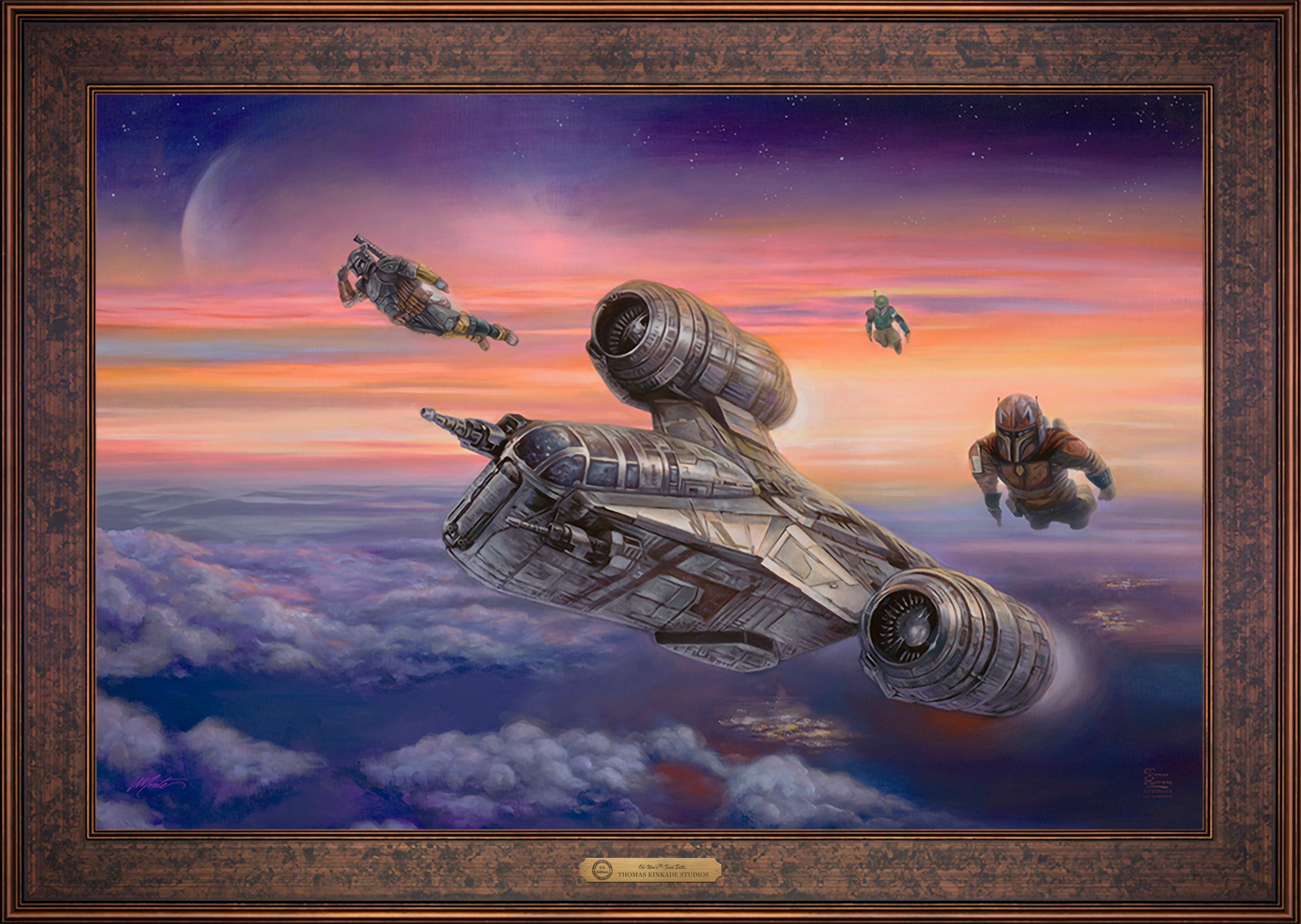 The Mandalorian ™ - The Escort Wall Art by Thomas Kinkade Studios Estate Edition Canvas 24