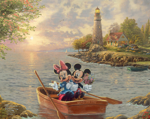 Disney Mickey and Minnie Lighthouse Cove Wall Art by Thomas Kinkade Studios Canvas Gallery Wrap 8