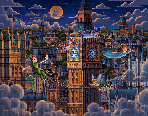 Peter Pan Learning to Fly Wall Art by Eric Dowdle Canvas Gallery Wrap 11