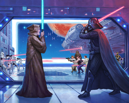 Obi-Wan's™ Final Battle Wall Art by Thomas Kinkade Studios Canvas Gallery Wrap 24