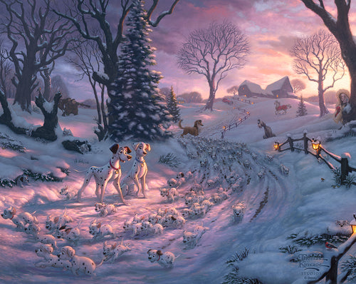 Disney 101 Dalmatians on the Run Wall Art by Thomas Kinkade Studios Canvas Gallery Wrap 8