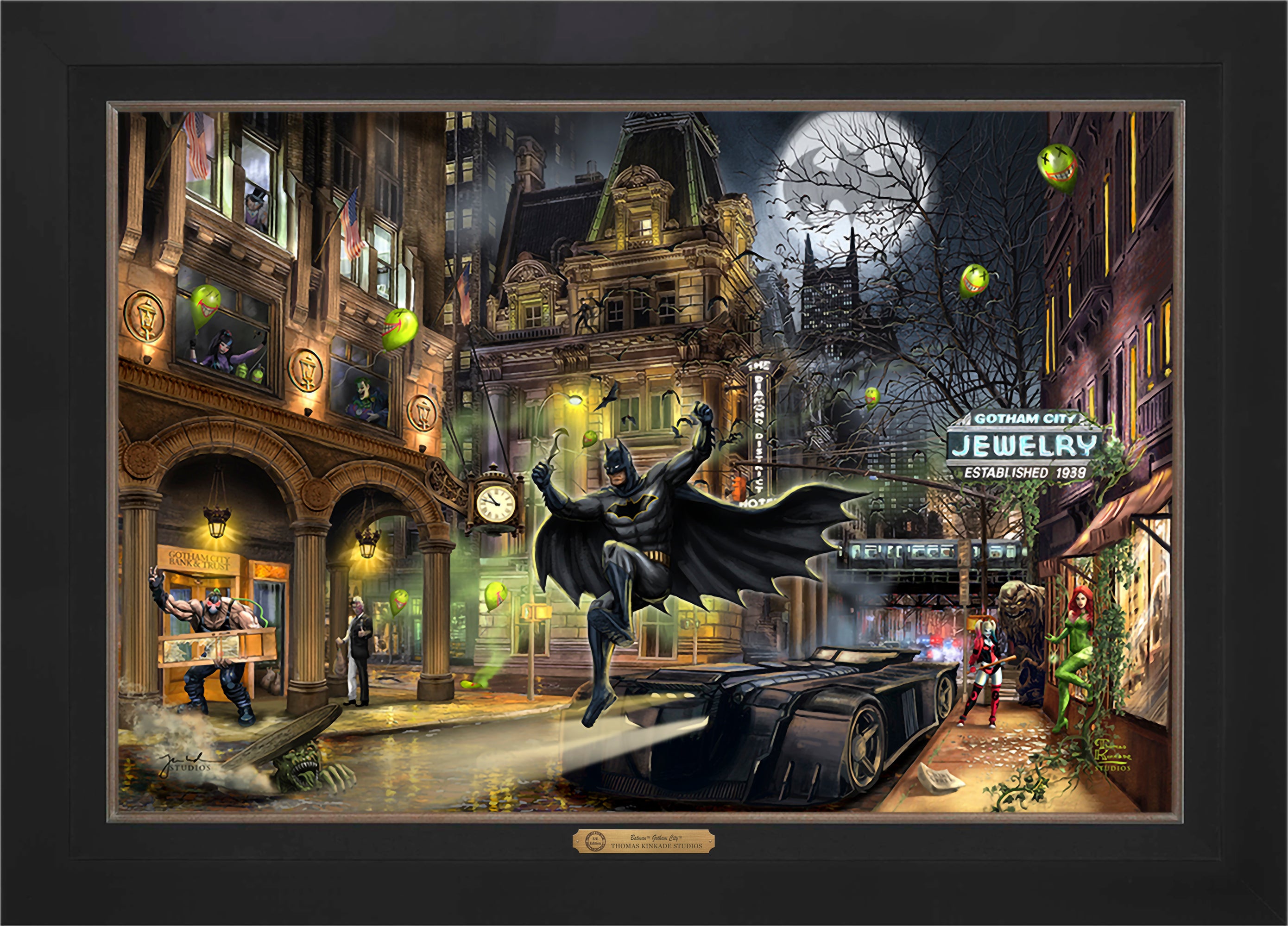 Batman™ Gotham City™ Wall Art by Thomas Kinkade Studios Estate Edition Canvas 24