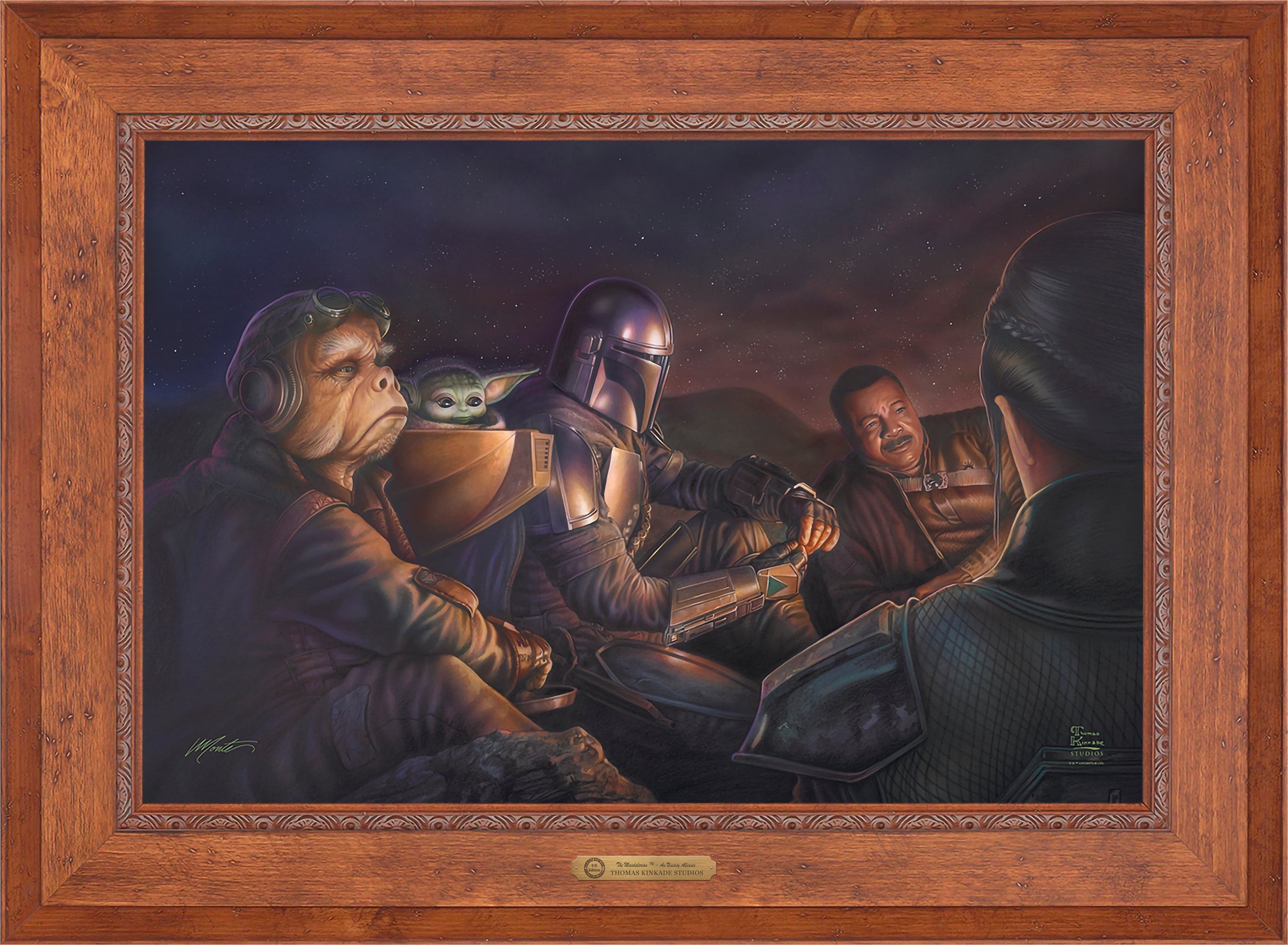 The Mandalorian ™ - An Uneasy Alliance Wall Art by Thomas Kinkade Studios Estate Edition Canvas 24