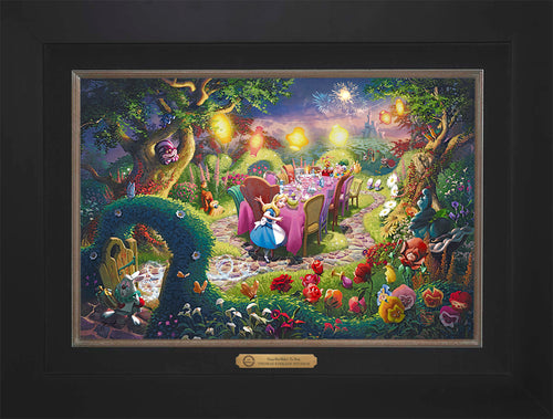Disney Mad Hatter's Tea Party Wall Art by Thomas Kinkade Studios Estate Edition Canvas 12