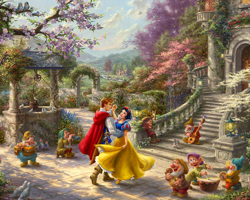 Disney Snow White Dancing in the Sunlight Wall Art by Thomas Kinkade Studios Canvas Gallery Wrap 24