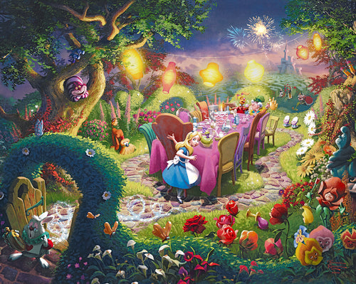 Disney Mad Hatter's Tea Party Wall Art by Thomas Kinkade Studios Canvas Gallery Wrap 8