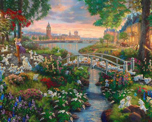 Disney 101 Dalmatians Wall Art by Thomas Kinkade Studios Canvas Gallery Wrap 24