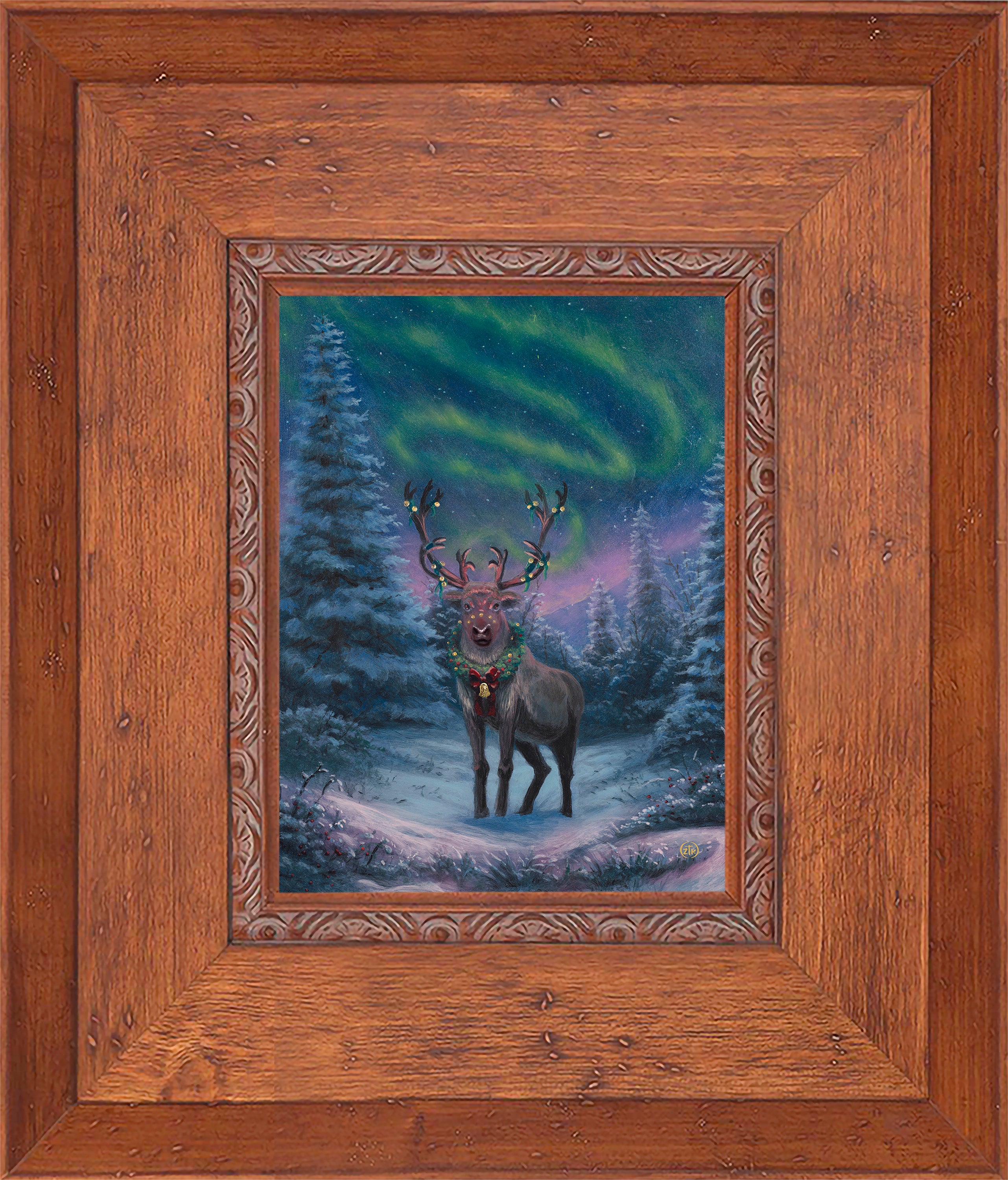 A Reindeer's Finery Wall Art by Zac Kinkade Standard Number Canvas 9
