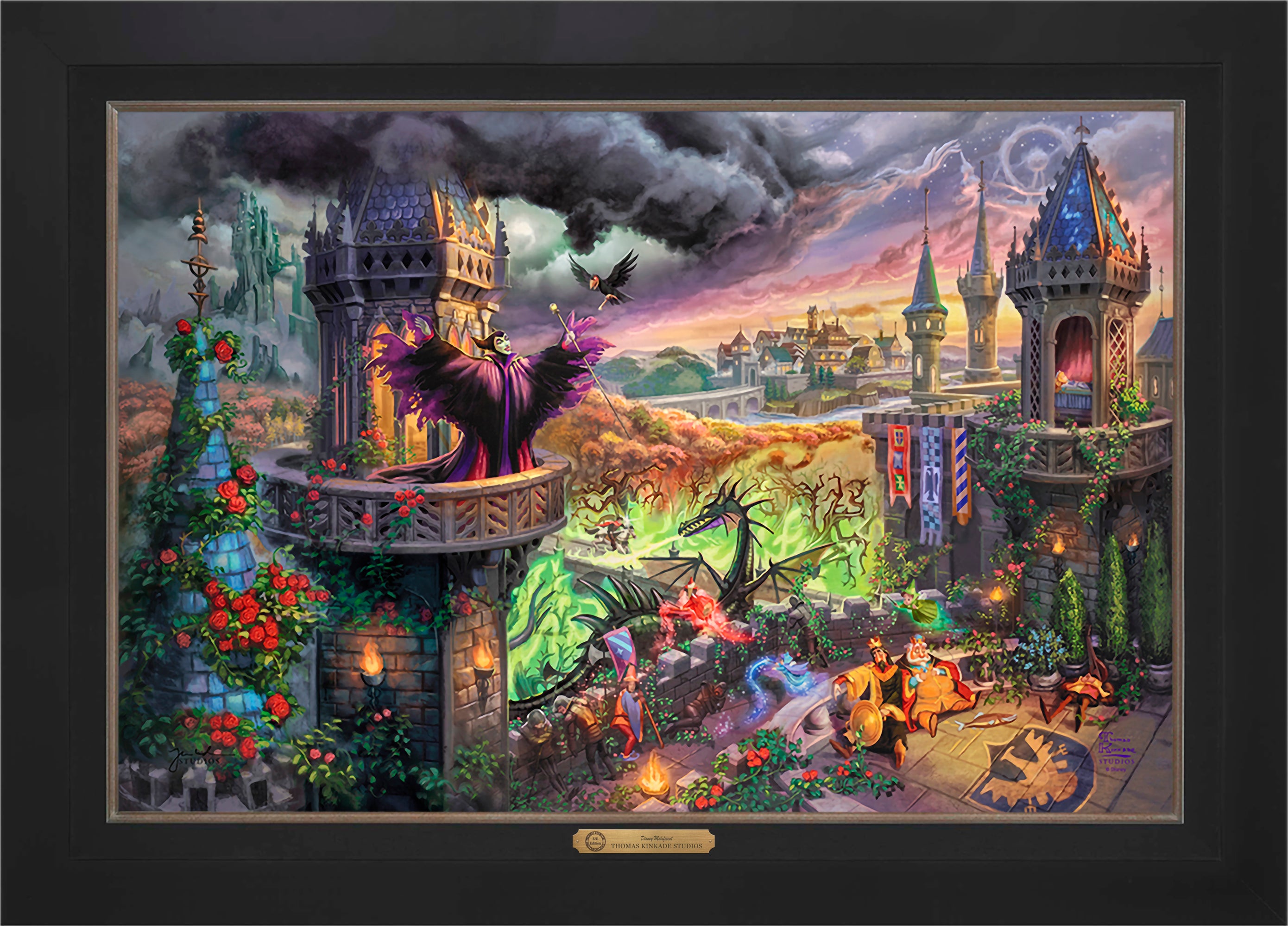 Disney Maleficent Wall Art by Thomas Kinkade Studios Estate Edition Canvas 24
