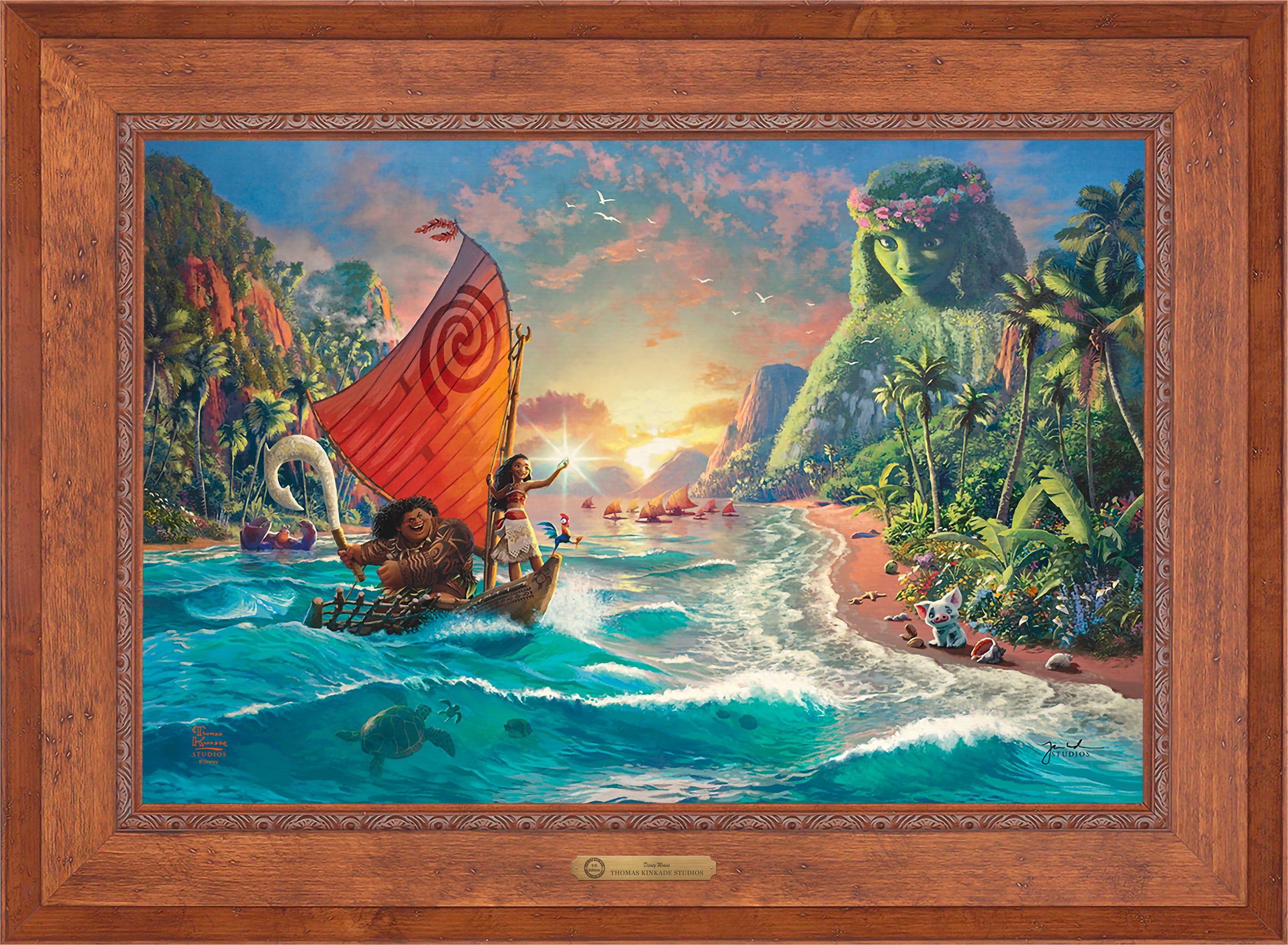 Disney Moana Wall Art by Thomas Kinkade Studios Estate Edition Canvas 24