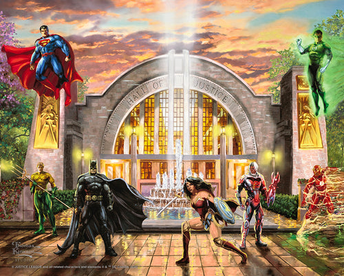 Hall of Justice Wall Art by Thomas Kinkade Studios Canvas Gallery Wrap 8