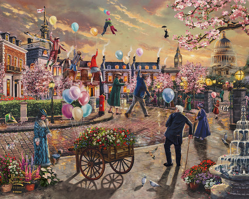 Disney Mary Poppins Returns Wall Art by Thomas Kinkade Studios Canvas Gallery Wrap 8