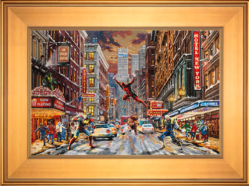Deadpool - Snow Day Wall Art by Thomas Kinkade Studios Standard Number Canvas 12