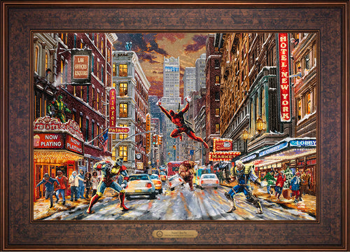 Deadpool - Snow Day Wall Art by Thomas Kinkade Studios Estate Edition Canvas 18