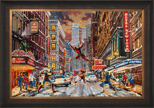 Deadpool - Snow Day Wall Art by Thomas Kinkade Studios Standard Number Canvas 24