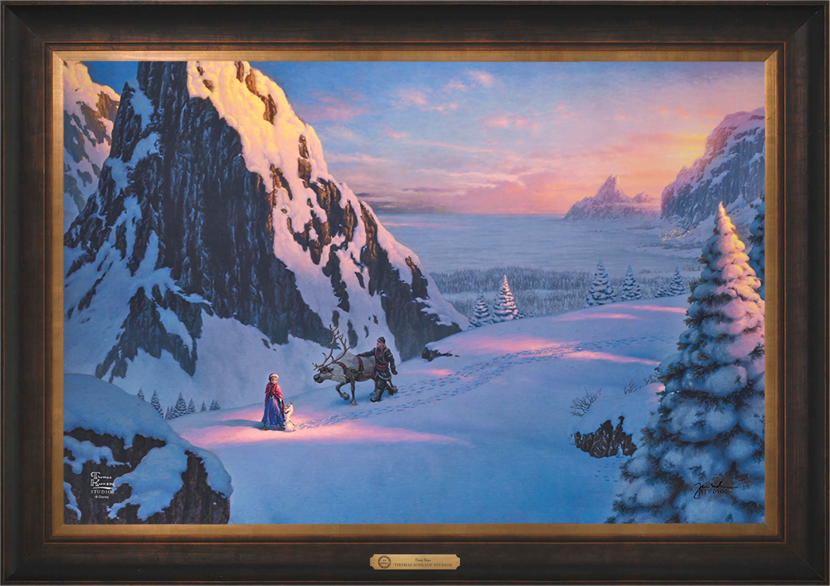 Disney Frozen Wall Art by Thomas Kinkade Studios Estate Edition Canvas 24