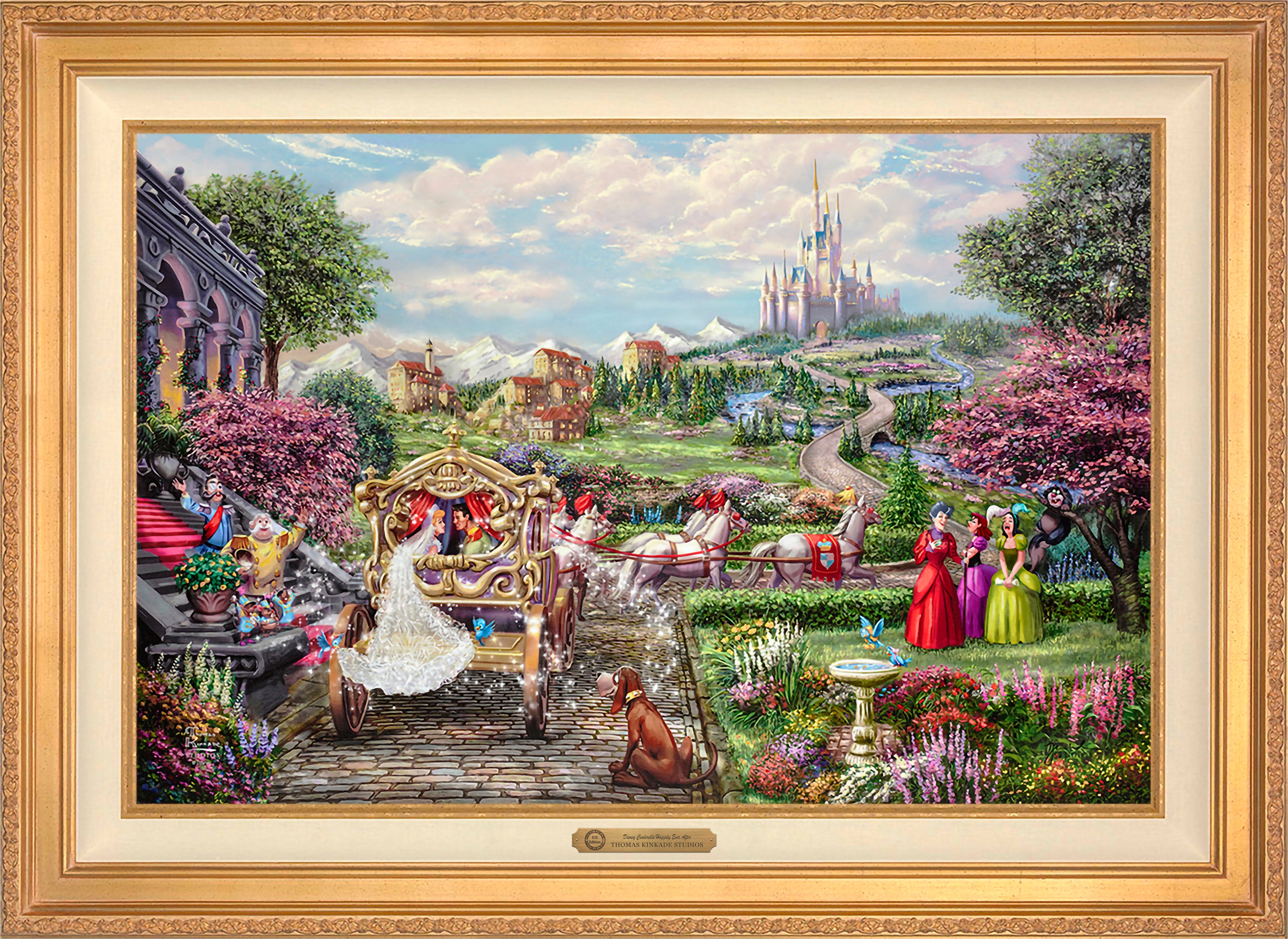 Disney Cinderella Happily Ever After Wall Art by Thomas Kinkade Studios Estate Edition Canvas 24