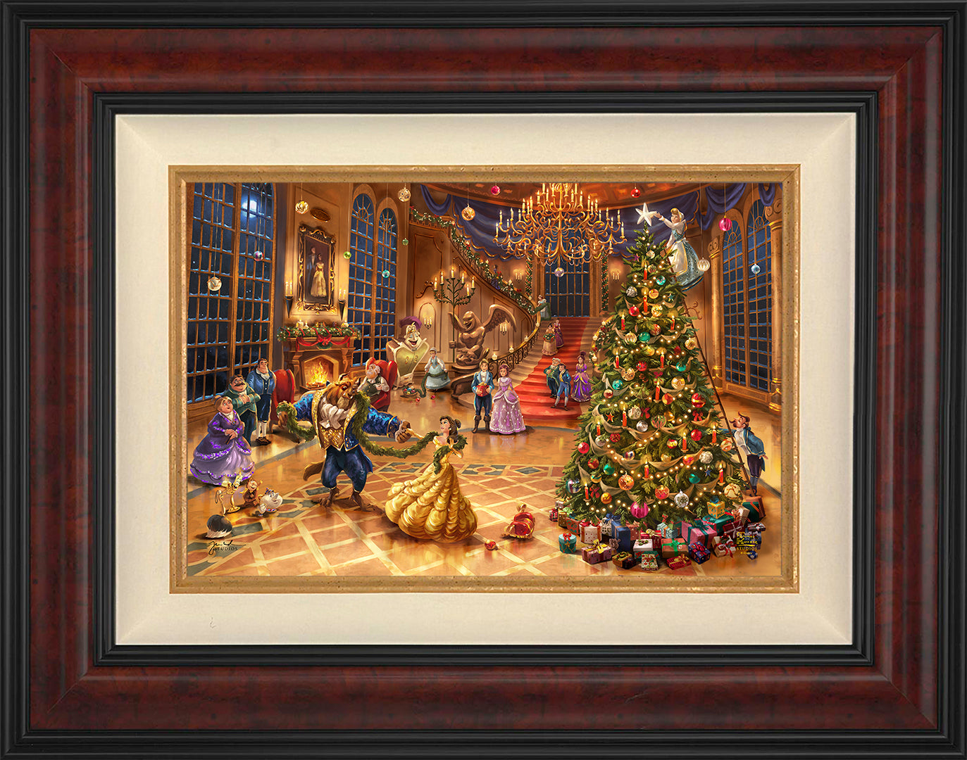 Thomas Kinkade作品　美女と野獣　2023年クリスマス限定作品　新品 152635_49926-thomas-kinkade-