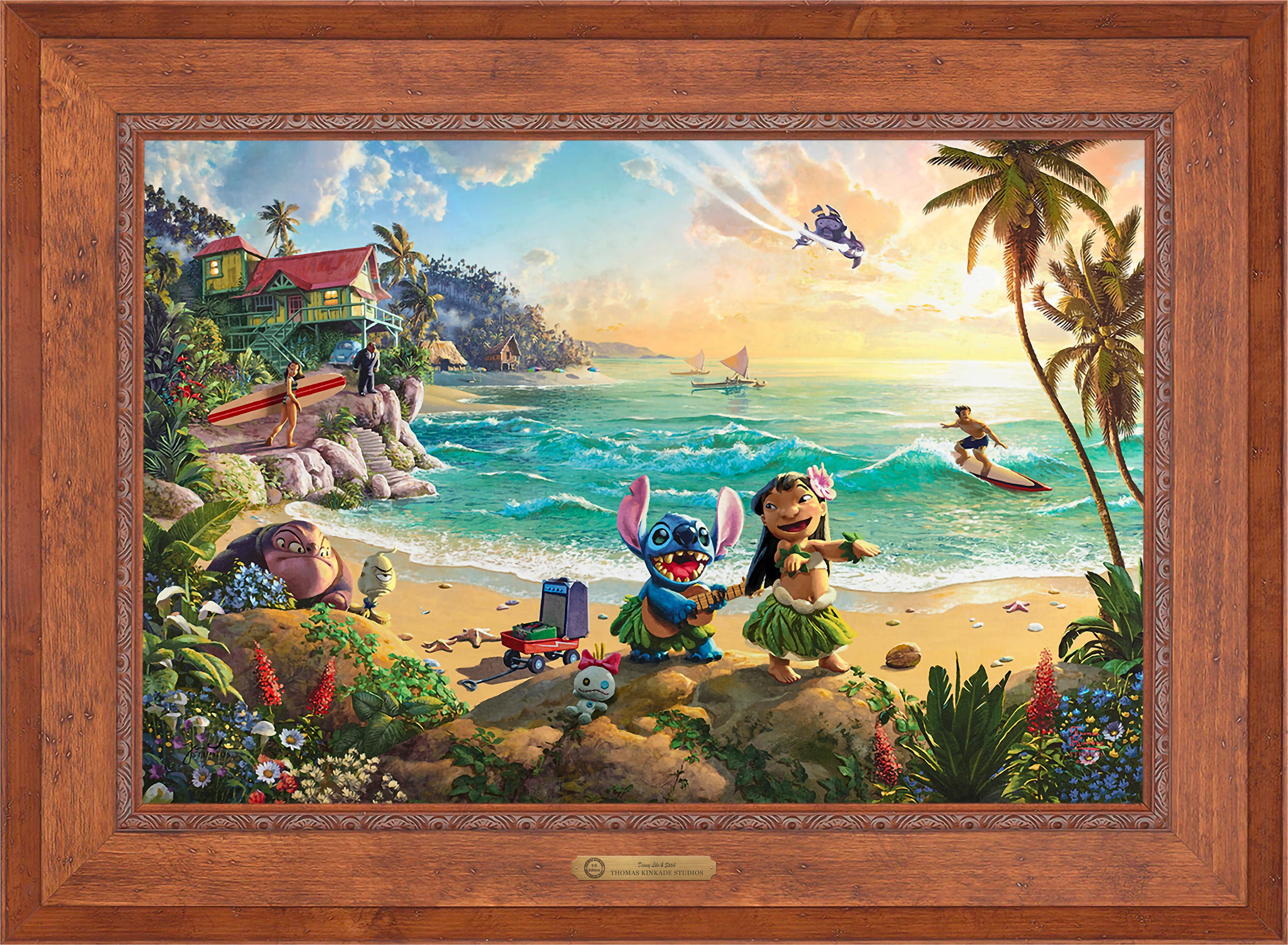 Disney Lilo & Stitch Wall Art by Thomas Kinkade Studios Estate Edition Canvas 24