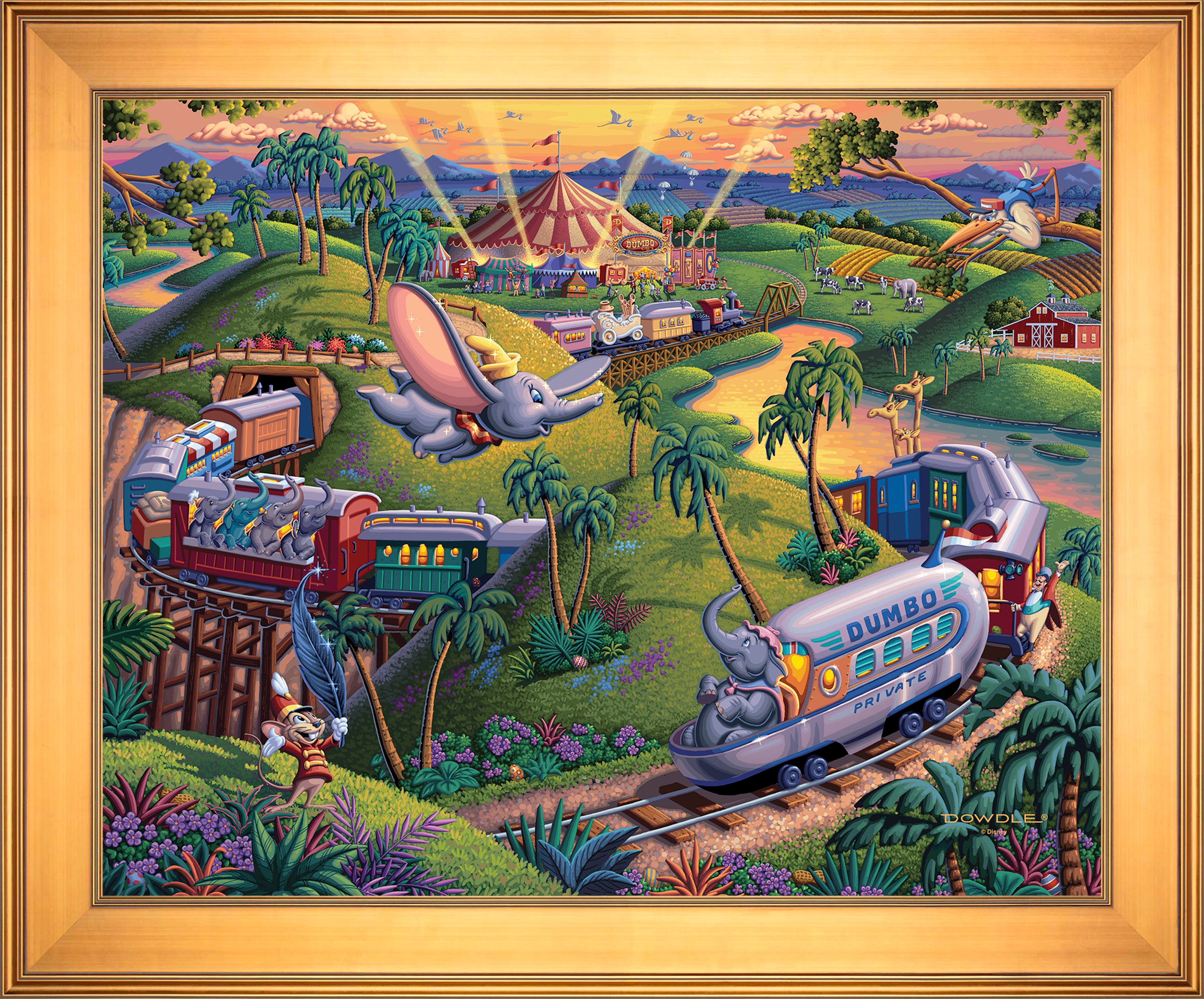 Dumbo The Flying Elephant Wall Art by Eric Dowdle Standard Number Canvas 24