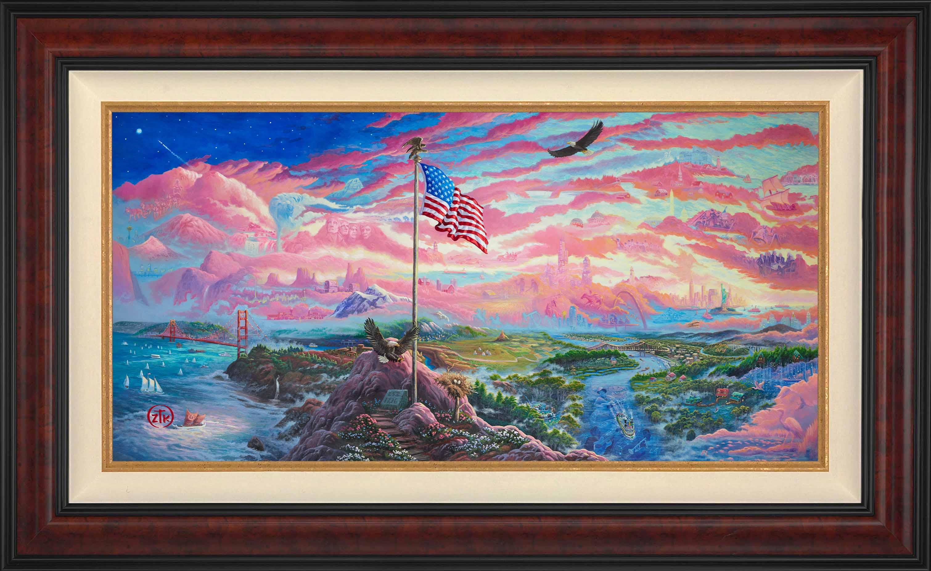 From Sea to Shining Sea Wall Art by Zac Kinkade Standard Number Canvas 18