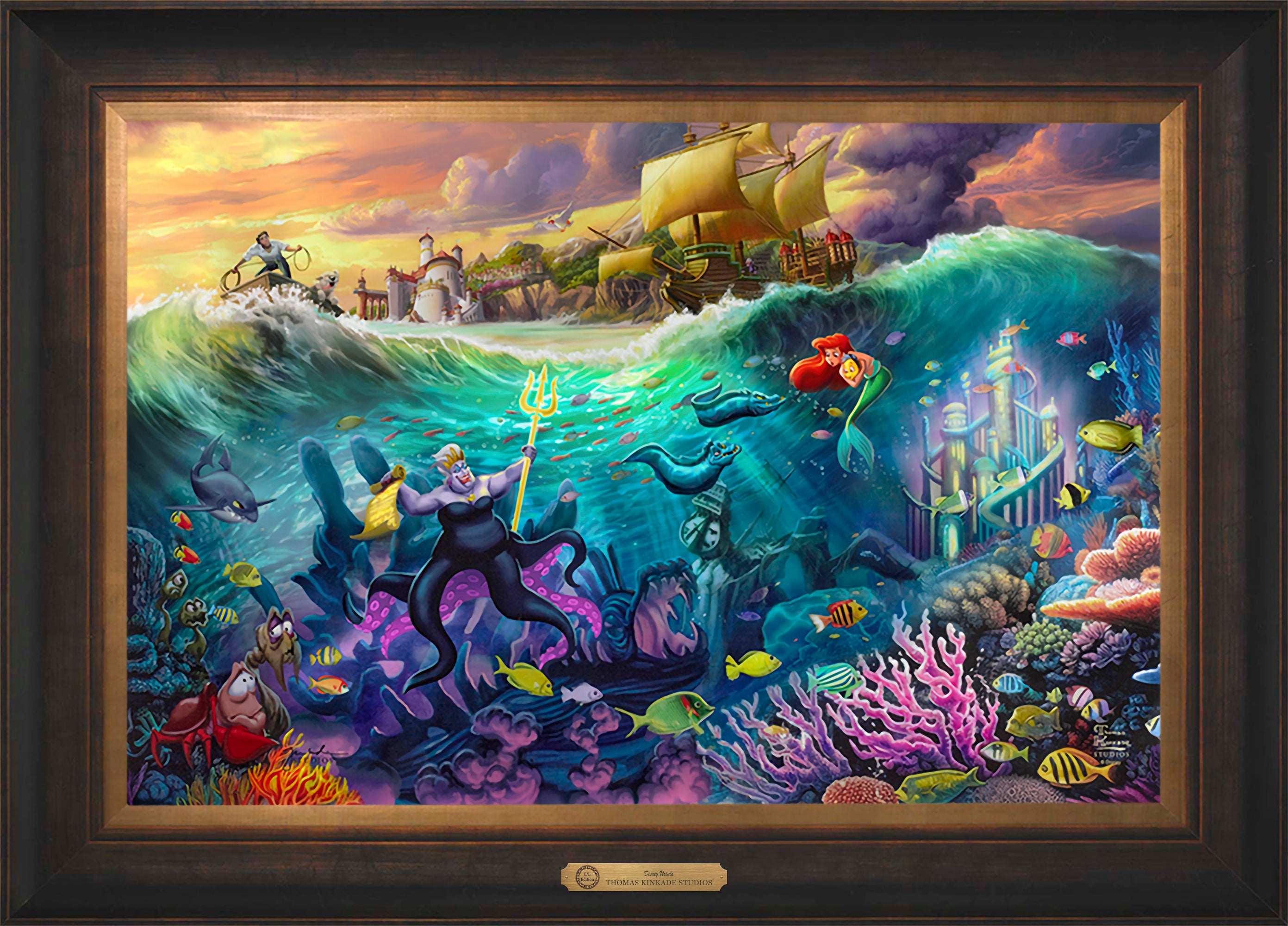 Disney Ursula Wall Art by Thomas Kinkade Studios Estate Edition Canvas 18
