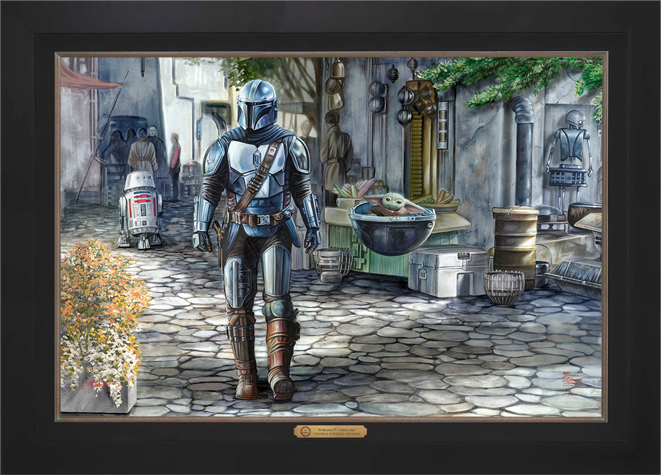 The Mandalorian™ - A Welcome Sight Wall Art by Thomas Kinkade Studios Estate Edition Canvas 24