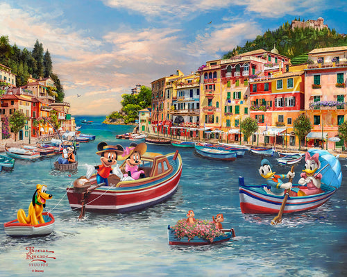 Disney Mickey and Minnie in Italy Wall Art by Thomas Kinkade Studios Canvas Gallery Wrap 8