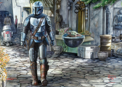 The Mandalorian™ - A Welcome Sight Wall Art by Thomas Kinkade Studios Canvas Gallery Wrap 10