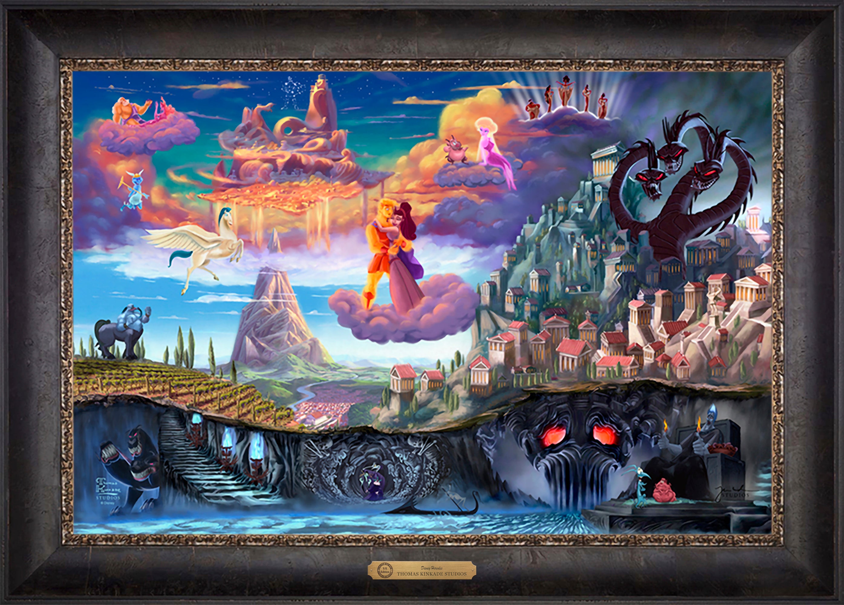 Disney Hercules Wall Art by Thomas Kinkade Studios Estate Edition Canvas 18