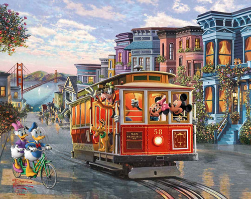 Disney Mickey and Minnie in San Francisco Wall Art by Thomas Kinkade Studios Canvas Gallery Wrap 8