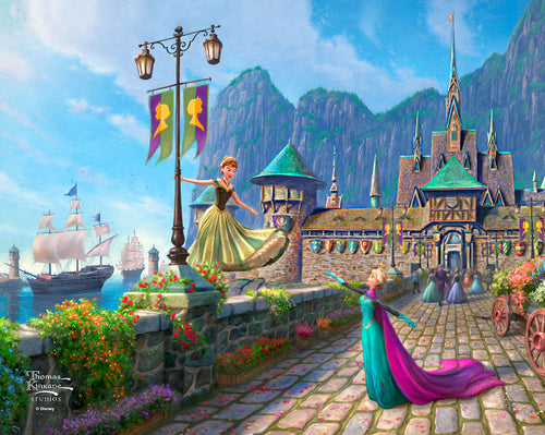 Disney Frozen Celebration in Arendelle Wall Art by Thomas Kinkade Studios Canvas Gallery Wrap 8