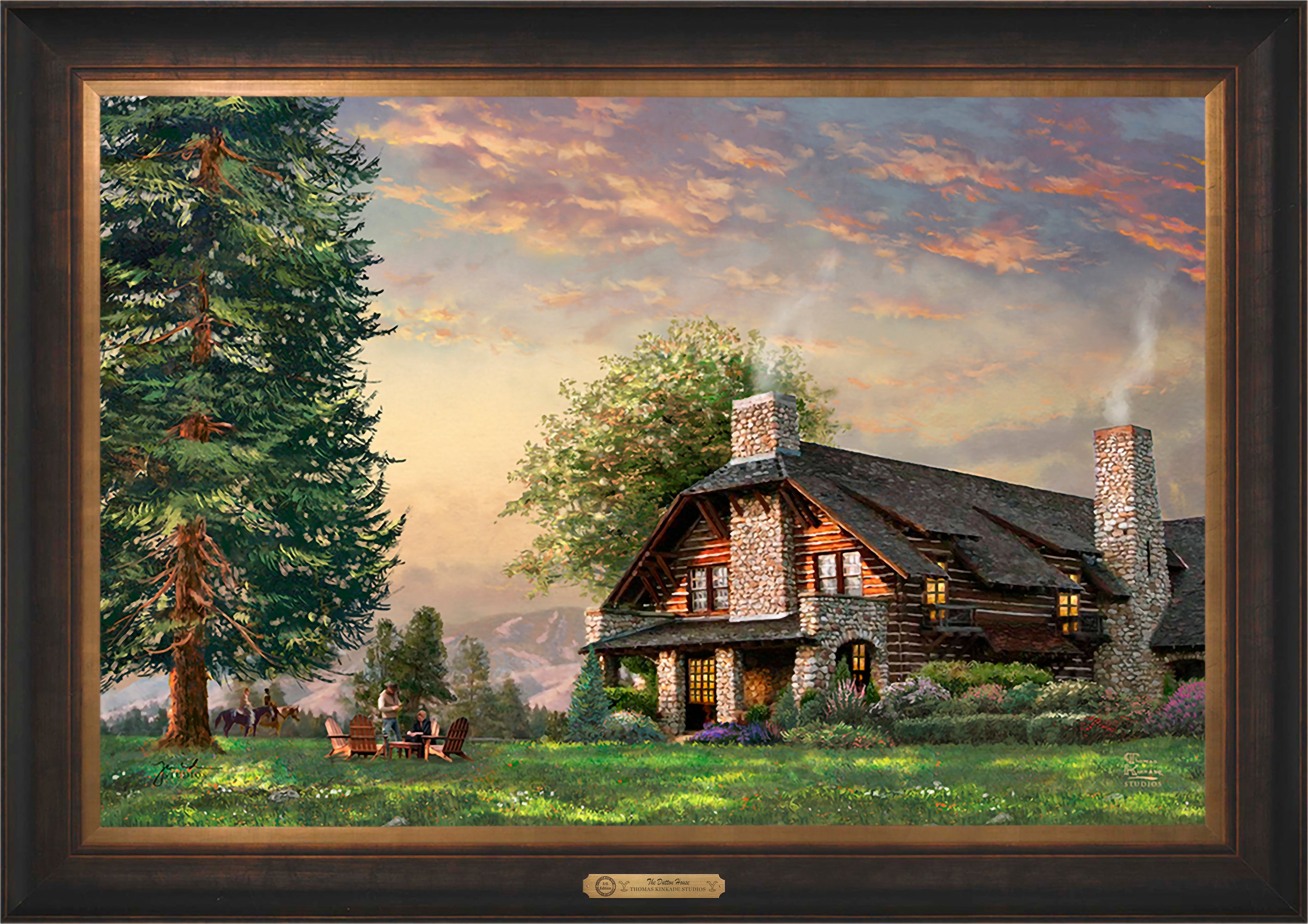 The Dutton House Yellowstone Wall Art by Thomas Kinkade Studios Estate Edition Canvas 24