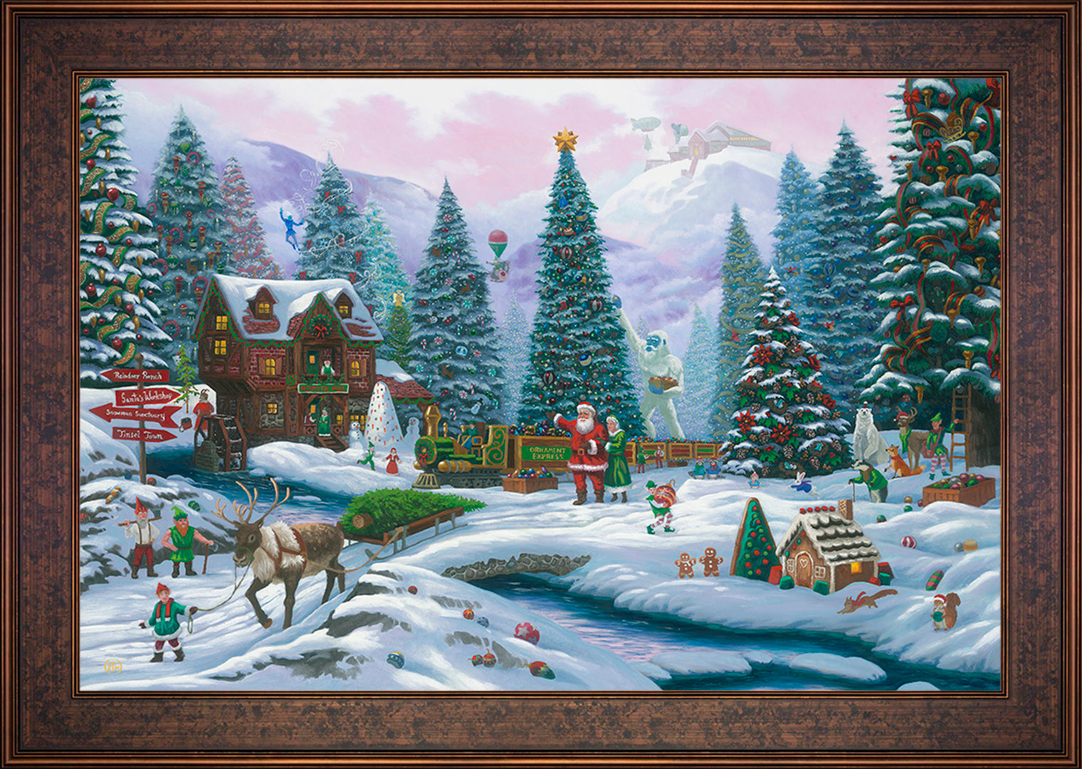 Christmas Tree Forest Wall Art by Zac Kinkade Standard Number Canvas 24