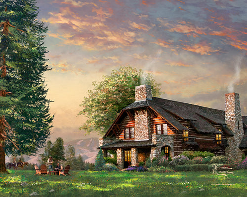 The Dutton House Yellowstone Wall Art by Thomas Kinkade Studios Canvas Gallery Wrap 8