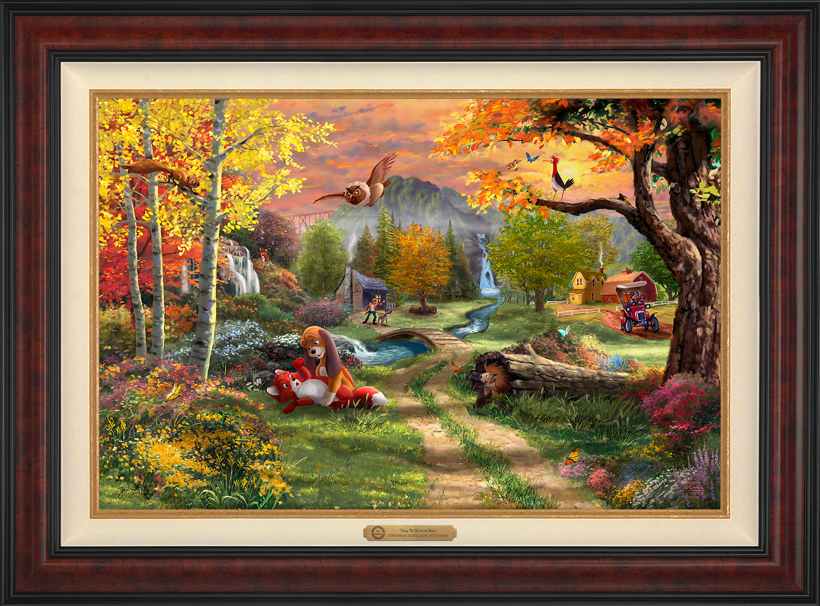 Disney Fox and the Hound Wall Art by Thomas Kinkade Studios Estate Edition Canvas 24