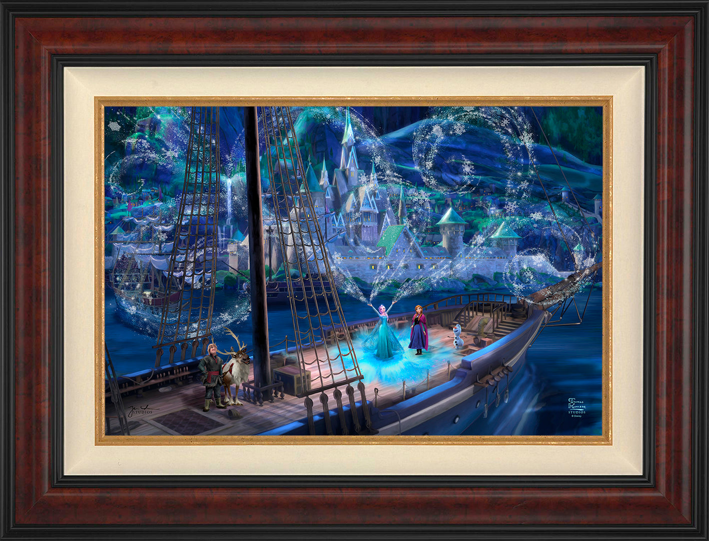 Disney Frozen Love and Magic Wall Art by Thomas Kinkade Studios Standard Number Canvas 18