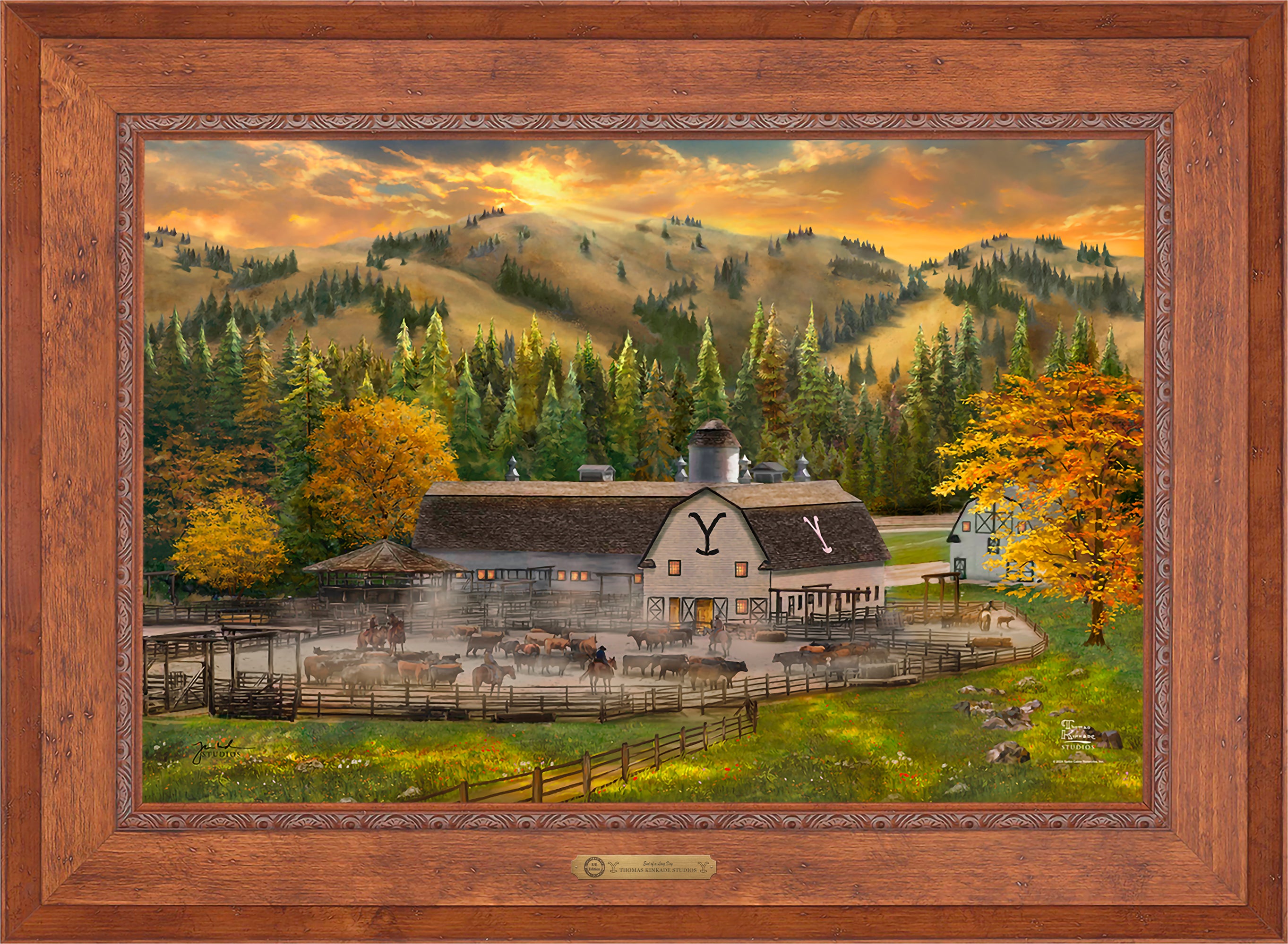 End of a Long Day Wall Art by Thomas Kinkade Studios Estate Edition Canvas 24