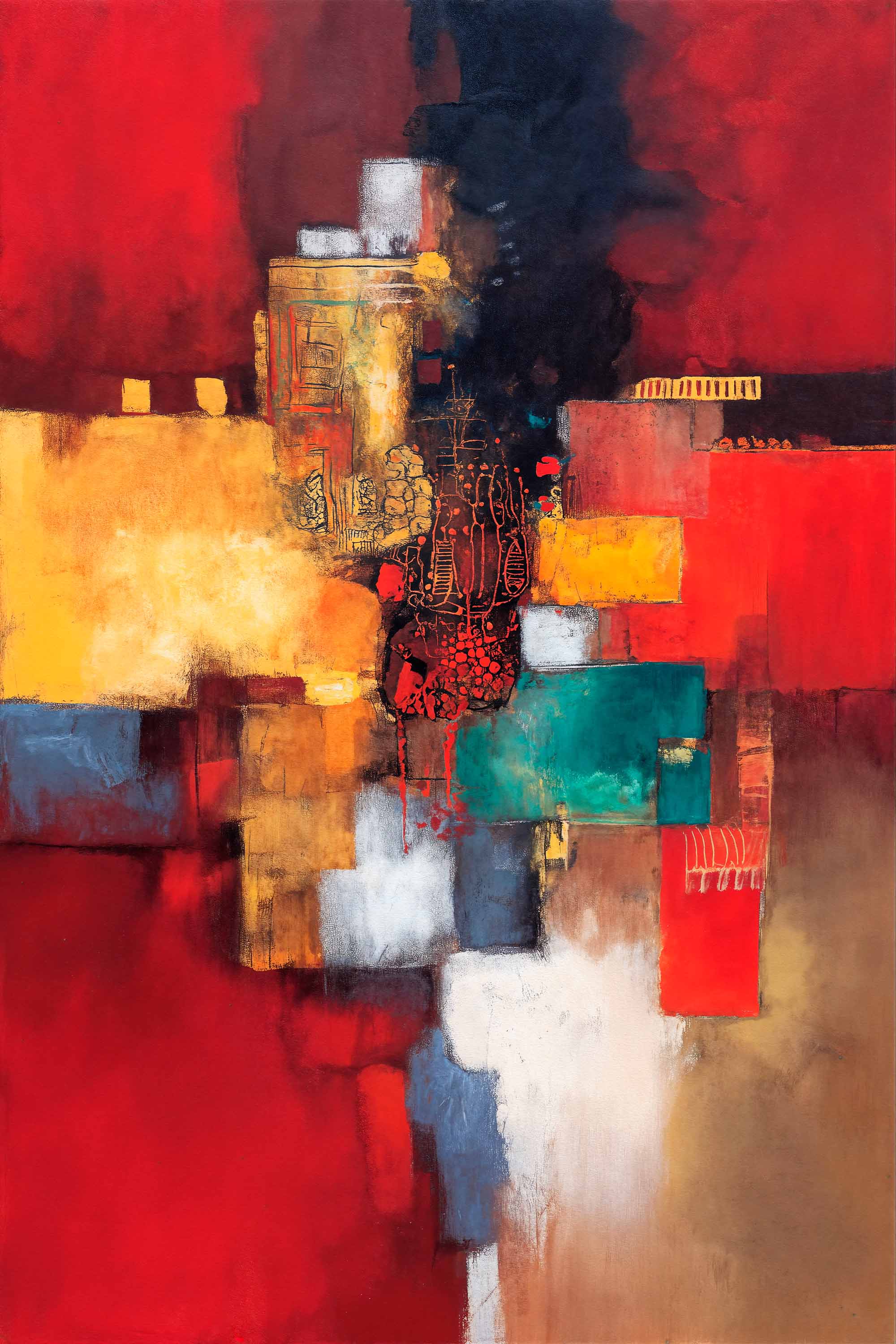 Crimson Energy Wall Art by Artisan Home Decor