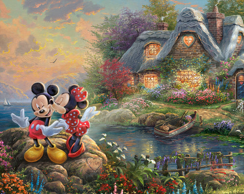Disney Mickey & Minnie - Sweetheart Cove Wall Art by Thomas Kinkade Studios Canvas Gallery Wrap 8