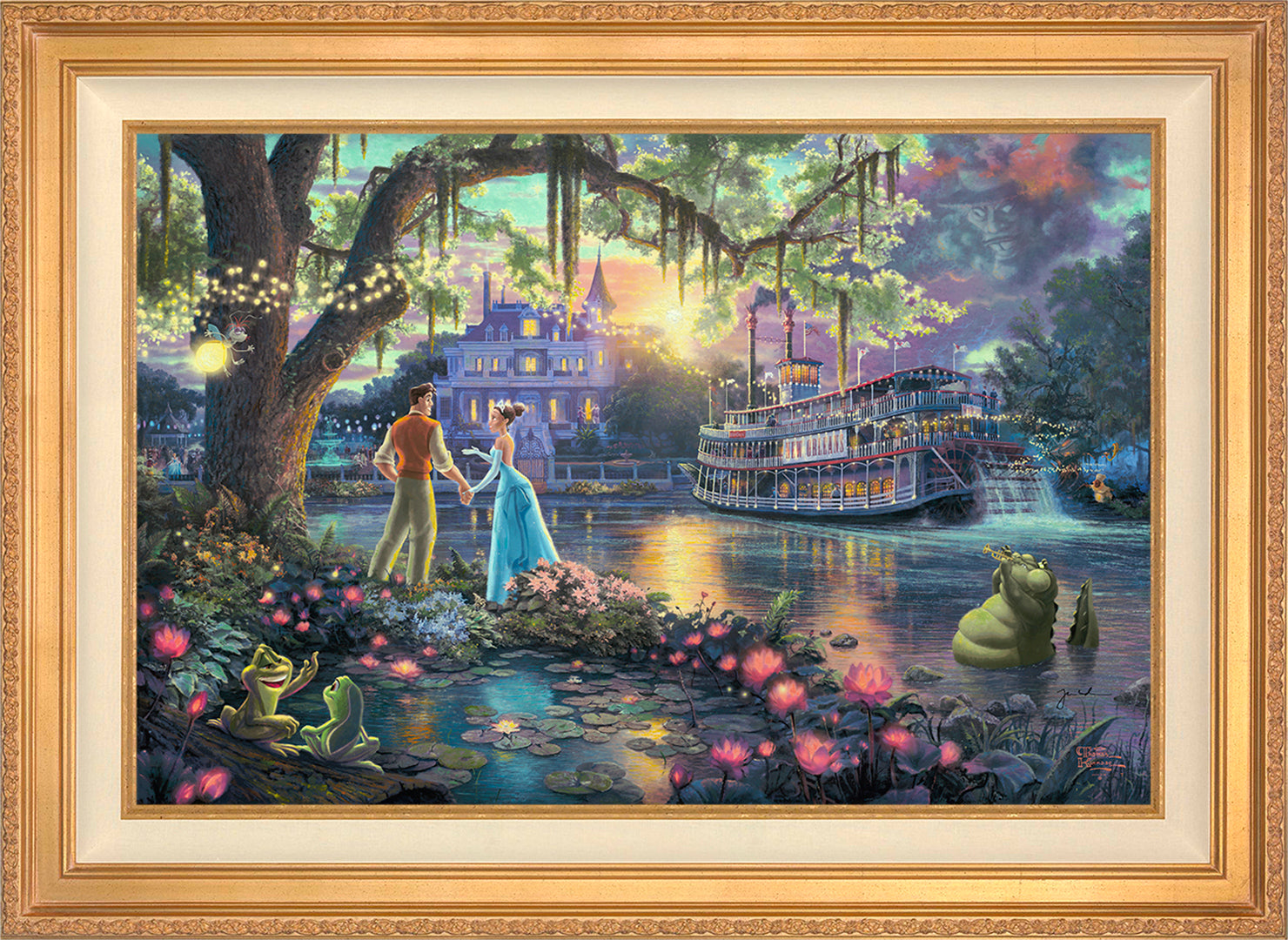 Disney The Princess and the Frog Wall Art by Thomas Kinkade Studios Standard Number Canvas 24