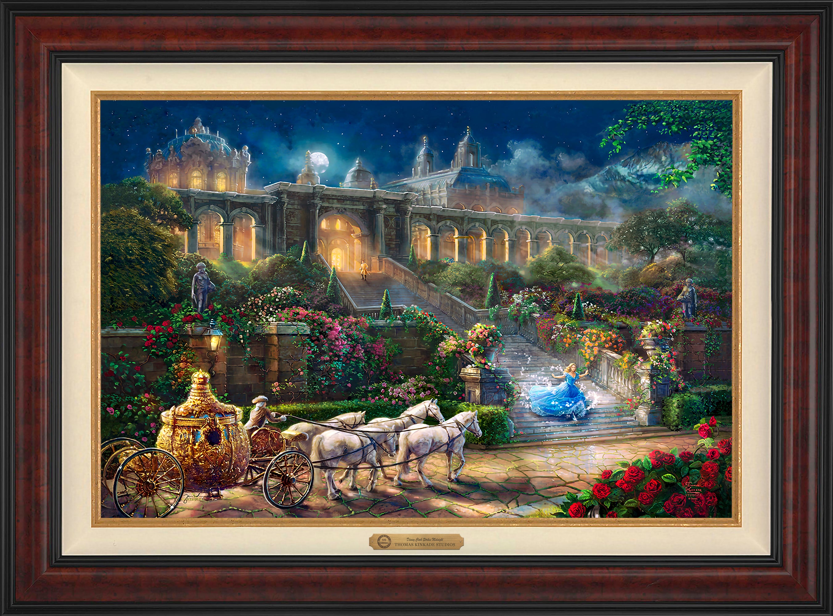 Disney Clock Strikes Midnight Wall Art by Thomas Kinkade Studios Estate Edition Canvas 24
