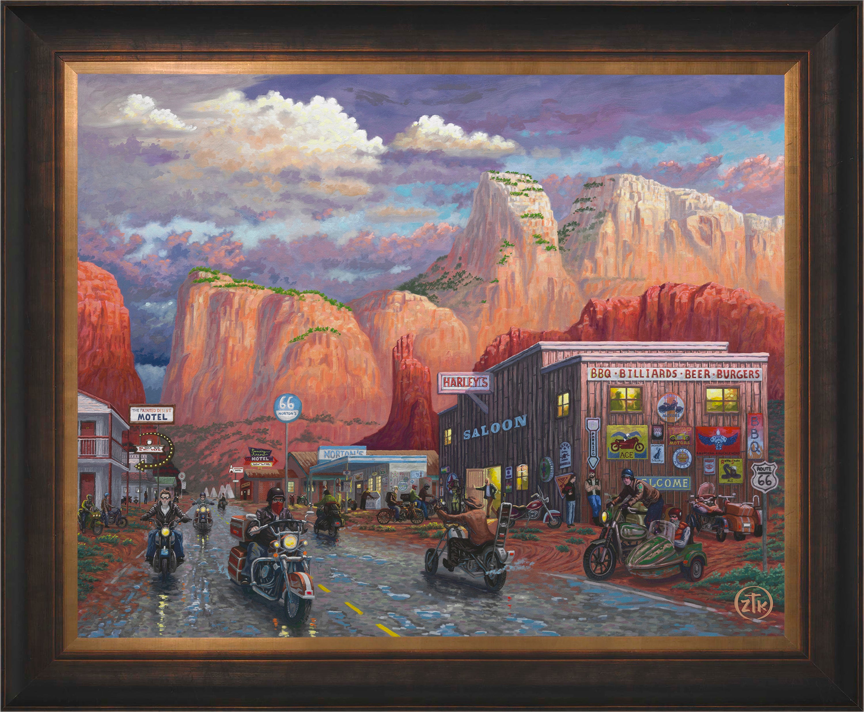 Get Your Kicks on Route 66 Wall Art by Zac Kinkade Standard Number Canvas 24