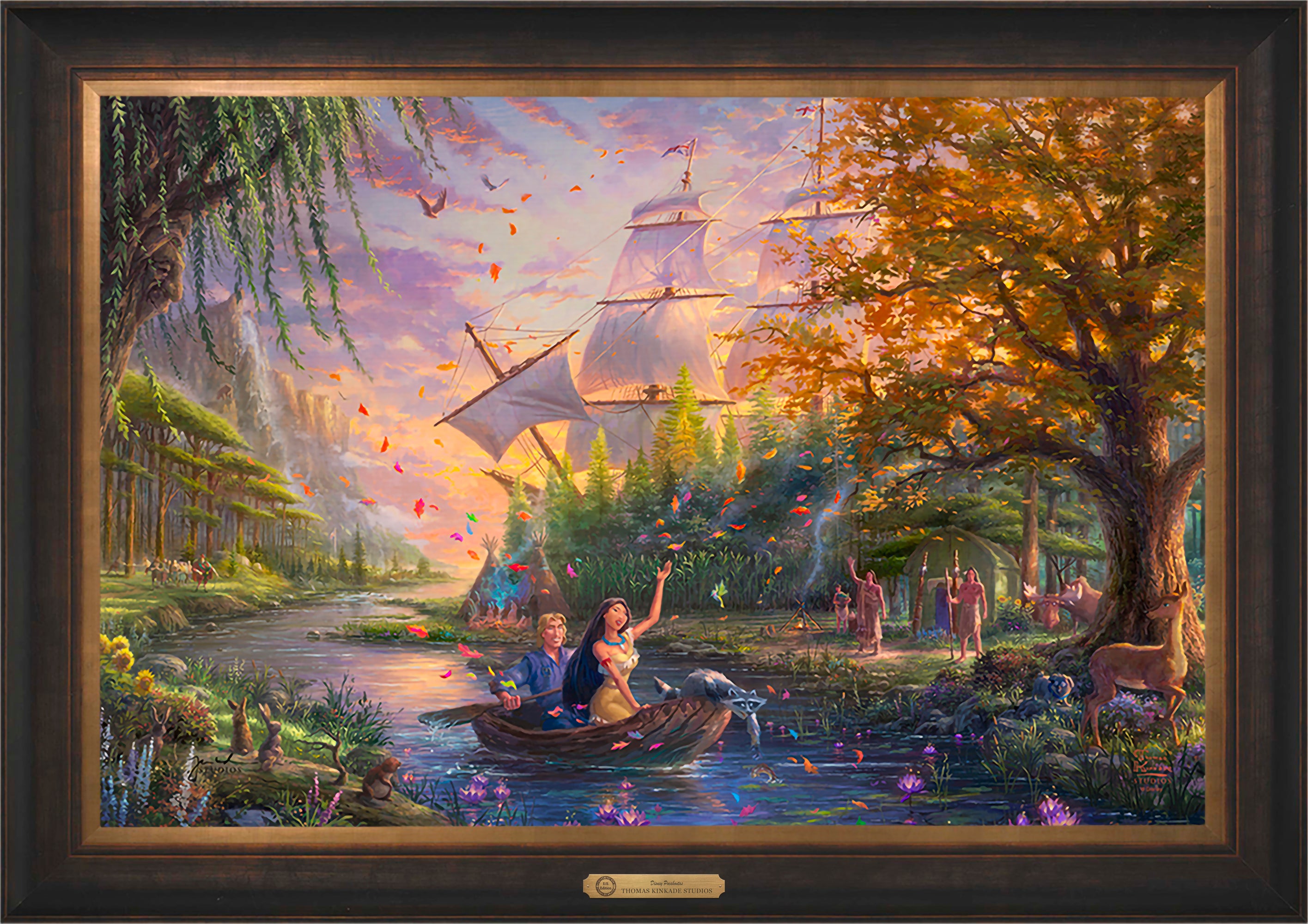 Disney Pocahontas Wall Art by Thomas Kinkade Studios Estate Edition Canvas 24