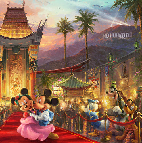 Disney Mickey and Minnie in Hollywood Wall Art by Thomas Kinkade Studios Canvas Gallery Wrap 14