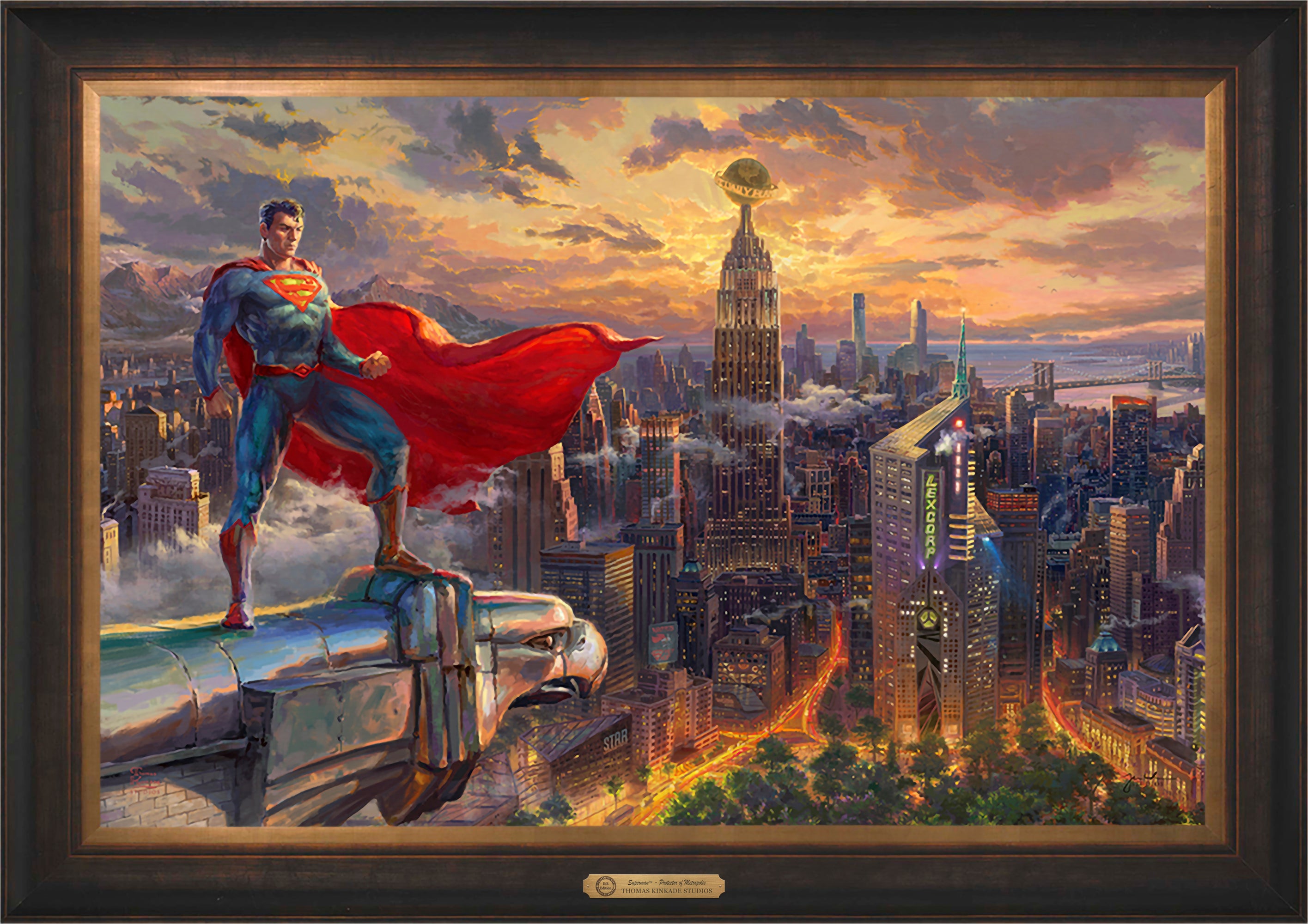 Superman™ - Protector of Metropolis Wall Art by Thomas Kinkade Studios Estate Edition Canvas 24