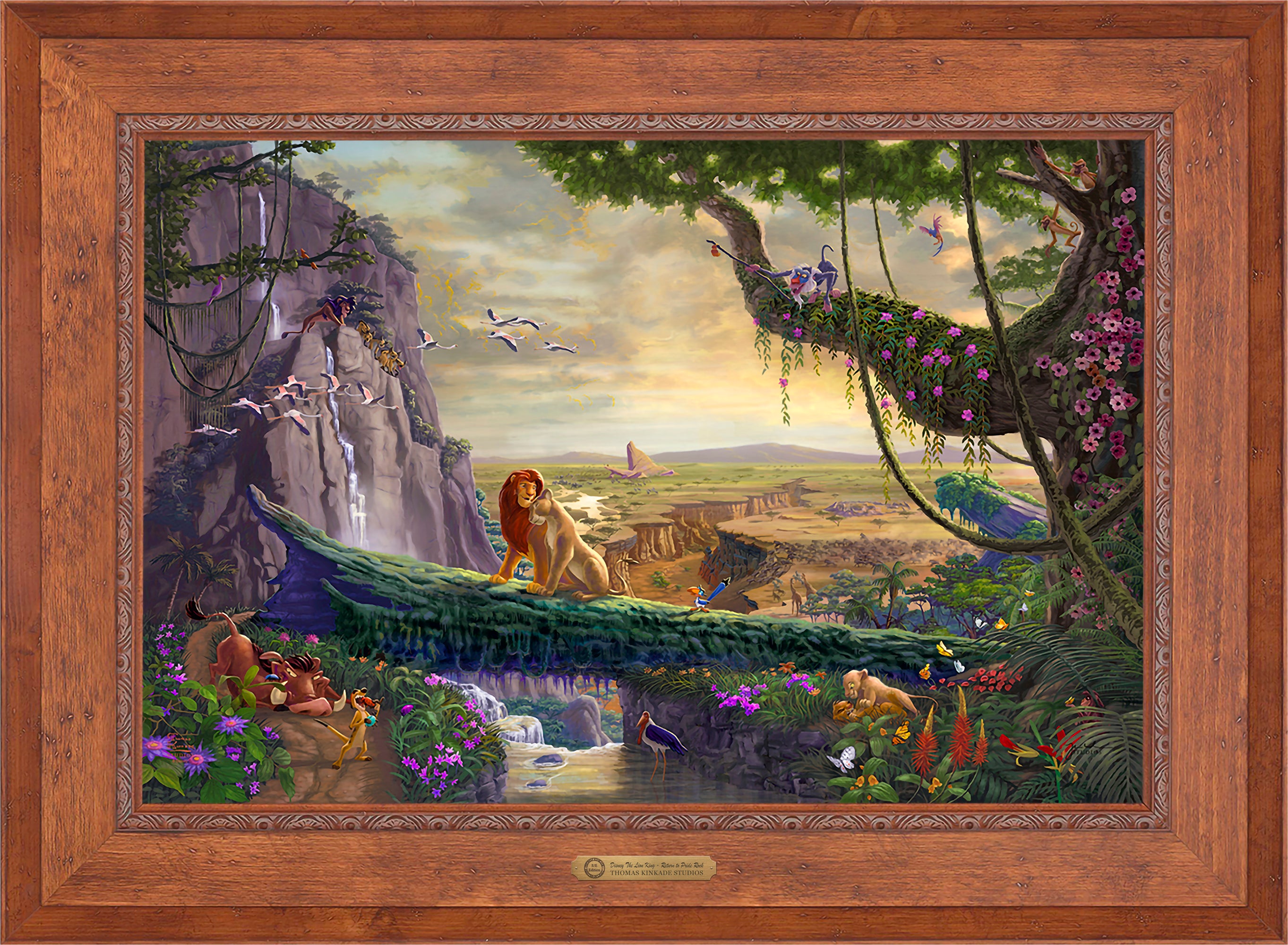Disney The Lion King - Return to Pride Rock Wall Art by Thomas Kinkade Studios Estate Edition Canvas 24
