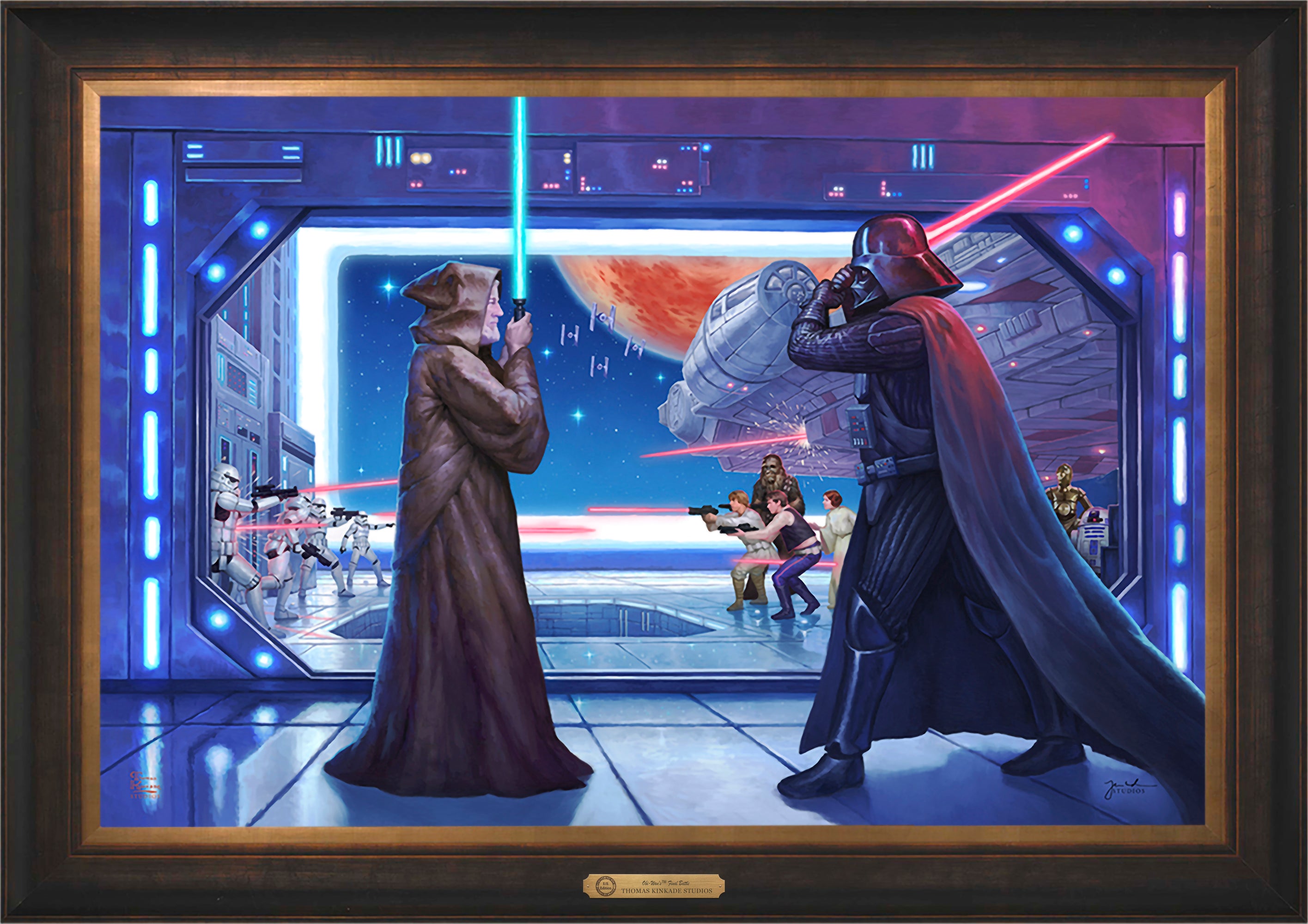 Obi-Wan's™ Final Battle Wall Art by Thomas Kinkade Studios Estate Edition Canvas 24